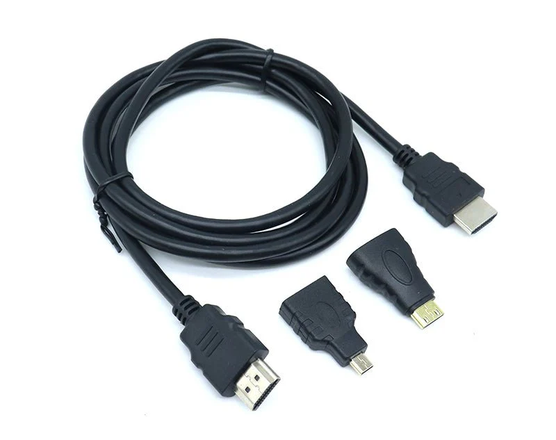 Moveteck HDMI to HDMI 1.5m Mini Micro Tips HD 4K TV Monitor Projector HDMI3IN1 - Image 3