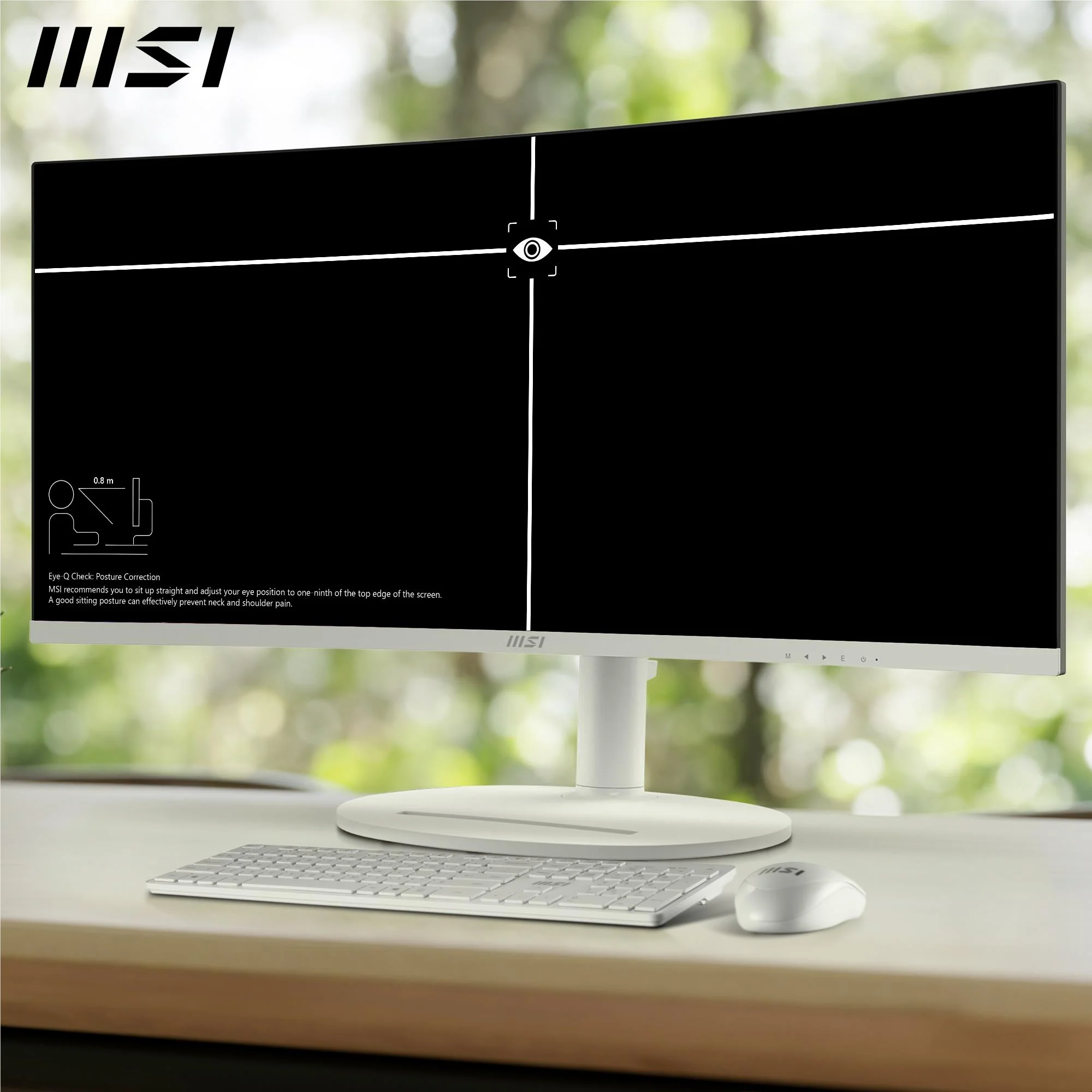 MSI Modern MD342CQPW 34" UWQHD 120Hz USB-C 98W Curved Professional Monitor (White) - Image 5