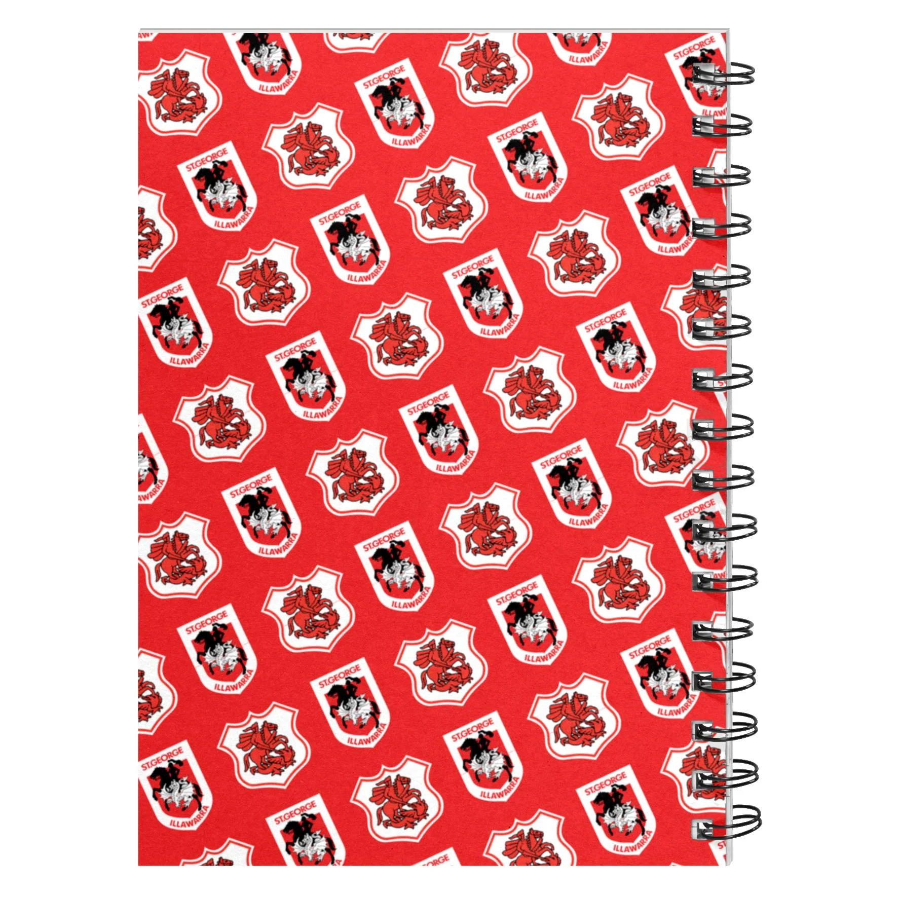 NRL - St George Illawarra Dragons Hardcover A5 Spiral Notebook - Image 2