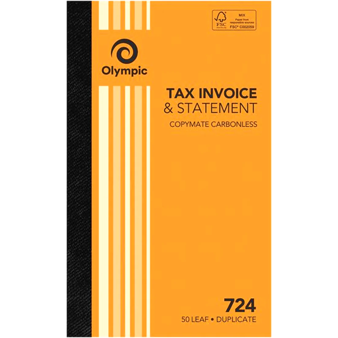 Olympic 10 Pack 724 Tax Invoice Statement Carbonless Duplicate 140870 Bulk - Image 2
