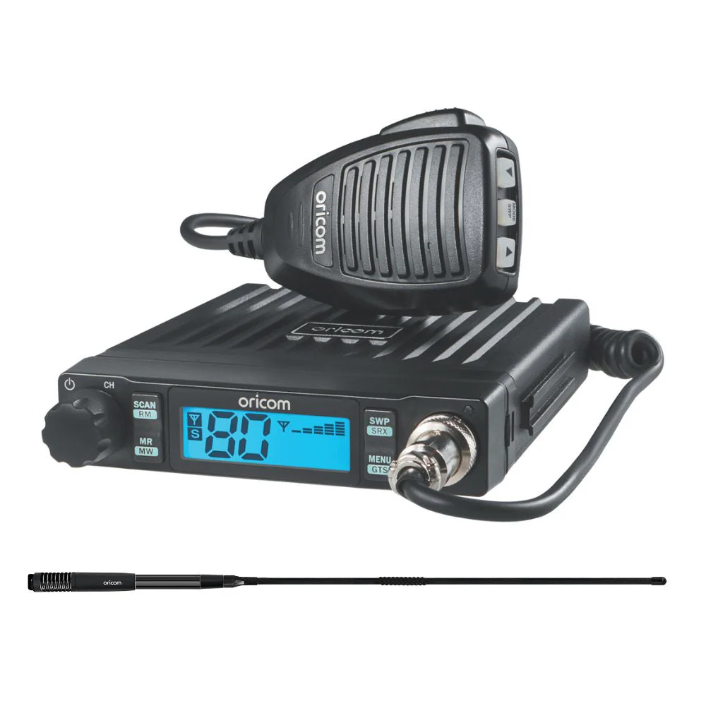 Oricom DTX4000 Dual Receive UHF CB Radio and ANU216 6.5dBi Antenna (DTX4000VP216)
