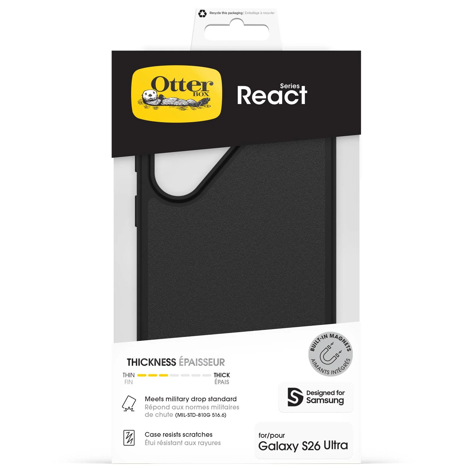 OtterBox React Magnet Case for Galaxy S26 Ultra (Black) - Image 5