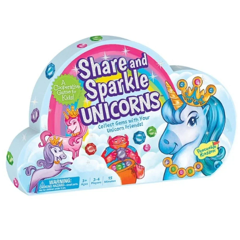 Peaceable Kingdom Share and Sparkle Unicorns Kids Game
