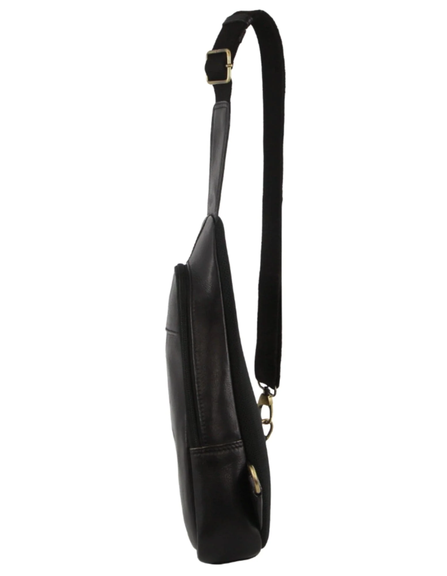 Pierre Cardin Men's Leather Crossbody Sling Bag w/ Adjustable Strap 20cm Black - Image 9