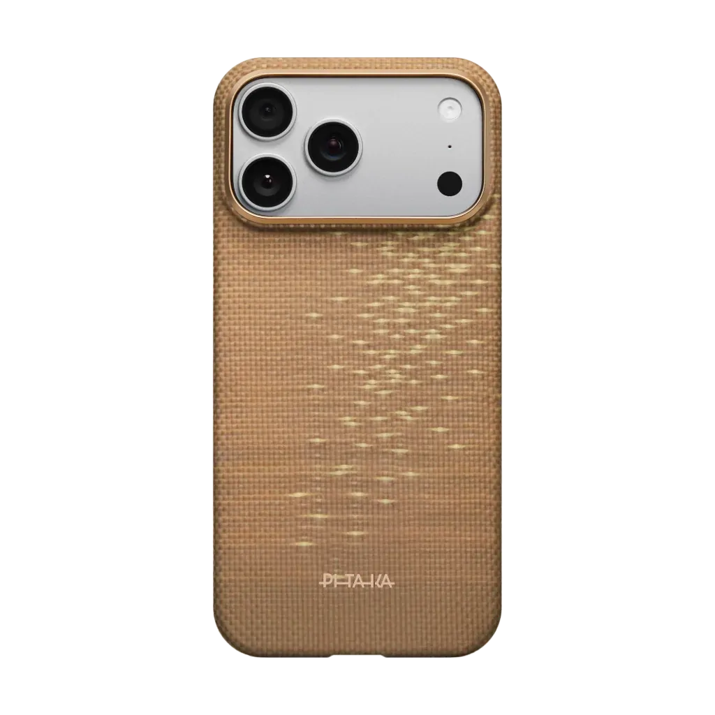 PITAKA Aramid Fibre  Ultra-Slim Case  for iPhone 17 Pro Max Golden Glint