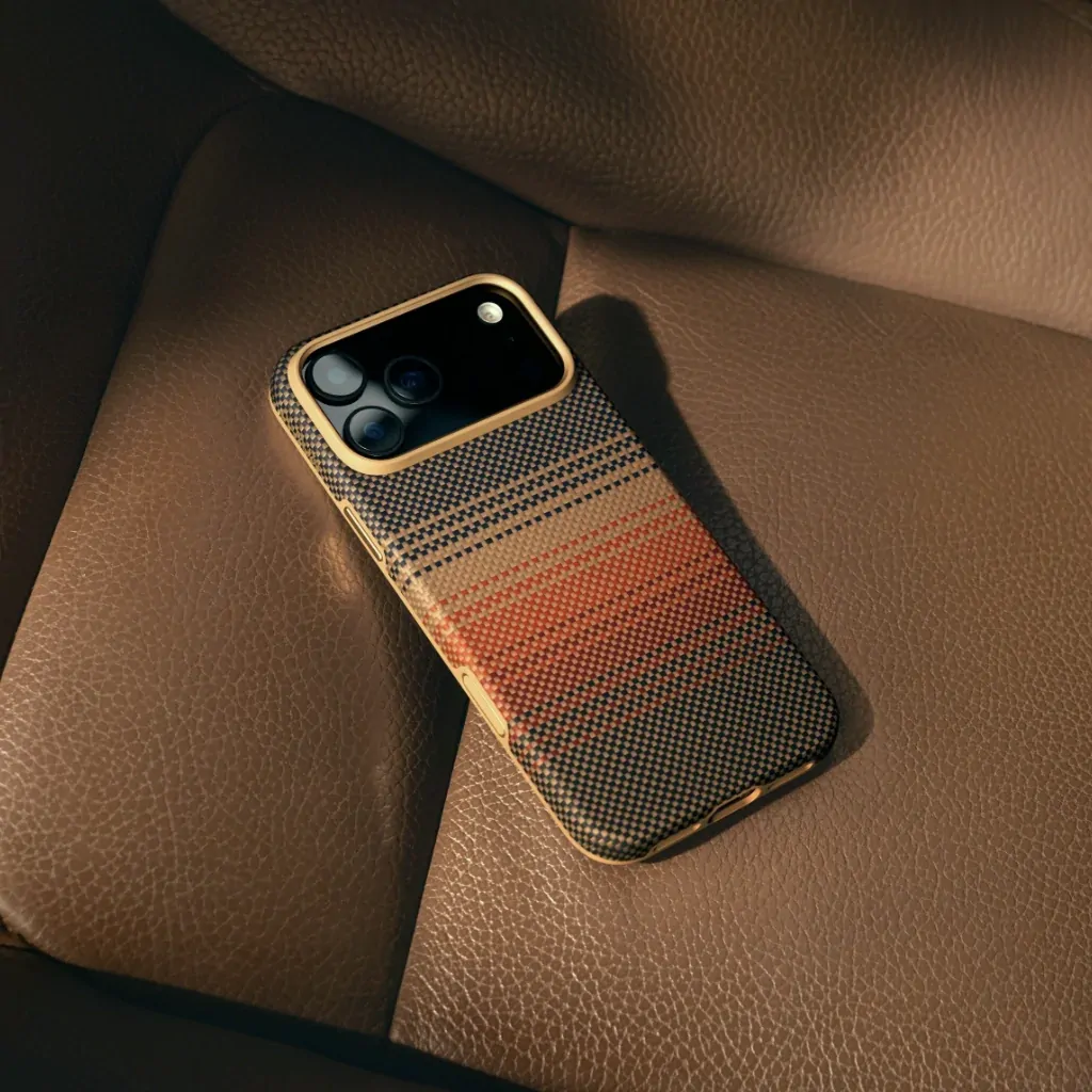 PITAKA Aramid Fibre UltraGuard Case for iPhone 17 Pro Max Sunset - Image 5