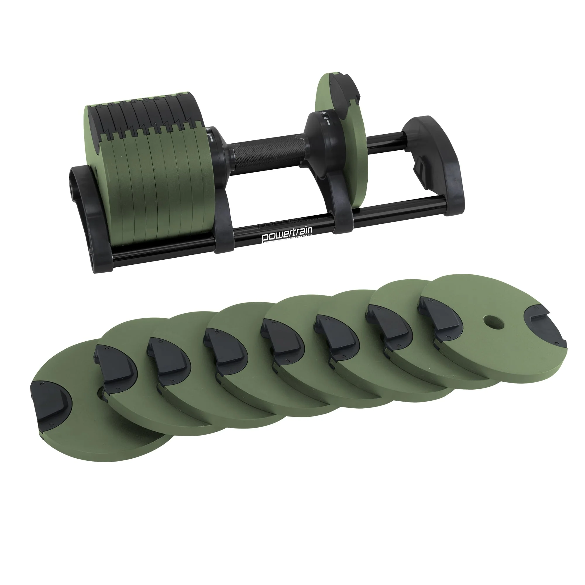 Powertrain Eon Dial Up 36KG Adjustable Dumbbell - Green - Image 6