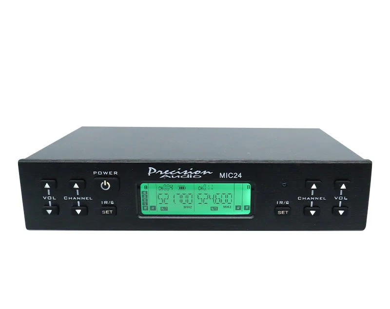 Precision Audio Twin Channel Professional Wireless Microphone System Dual XLR Out - Image 6