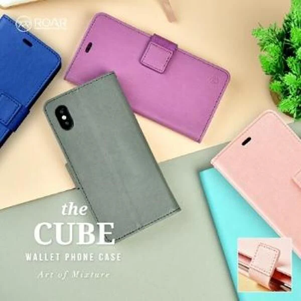 Roar Rich Diary [The Cube] Wallet Case for iPhone 14 Plus (Pink)