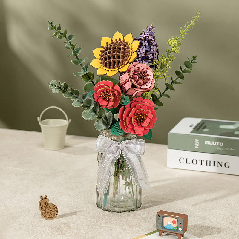 Robotime Wood Bloom Sunflower - Image 3