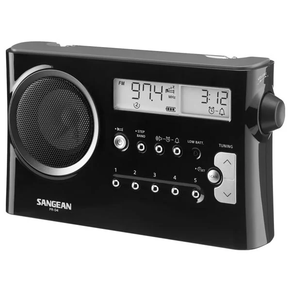 Sangean PR-D4 FM/AM Portable Radio - Black - Image 2
