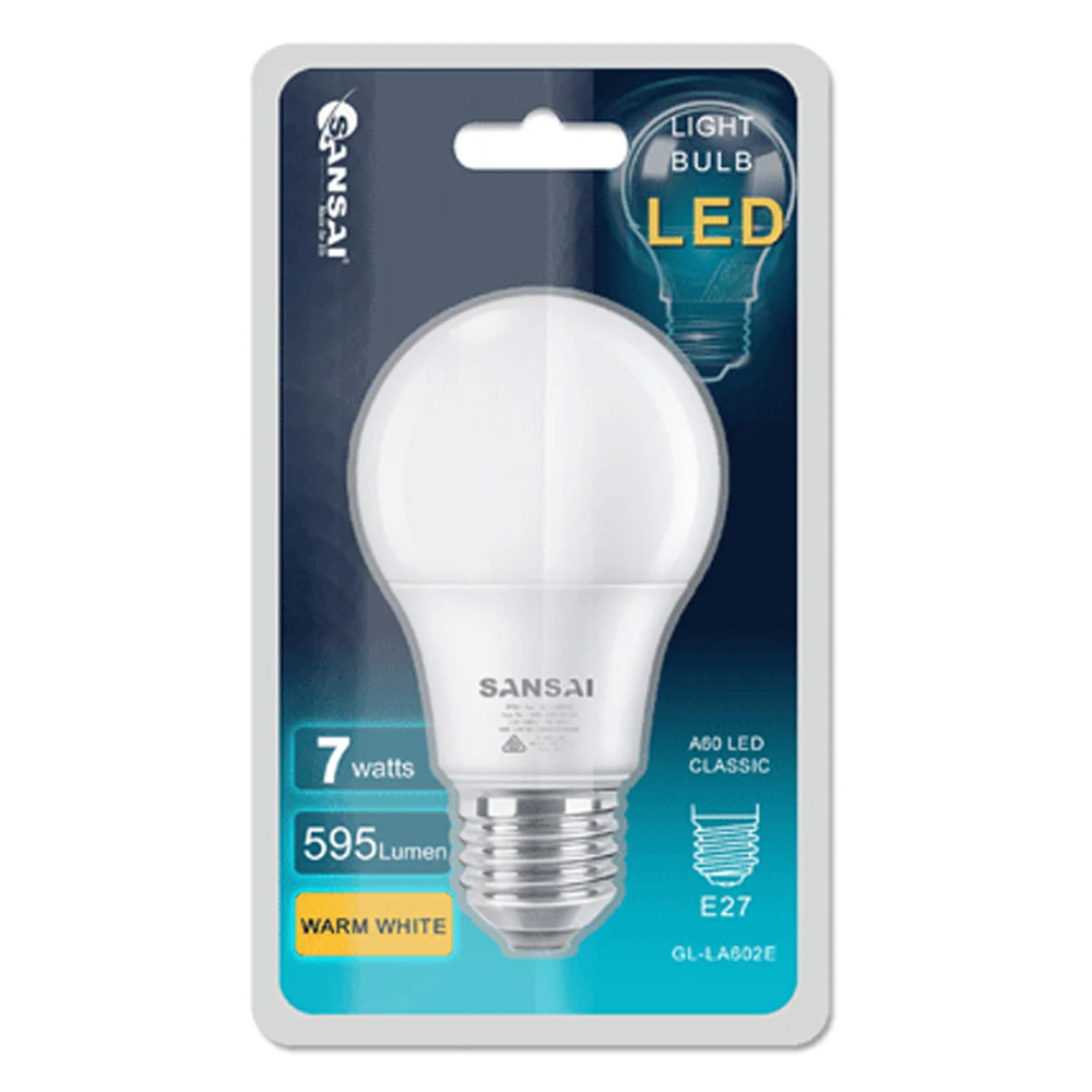 Sansai LED Light Bulb A60 7W E27 (Warm White) - Image 2