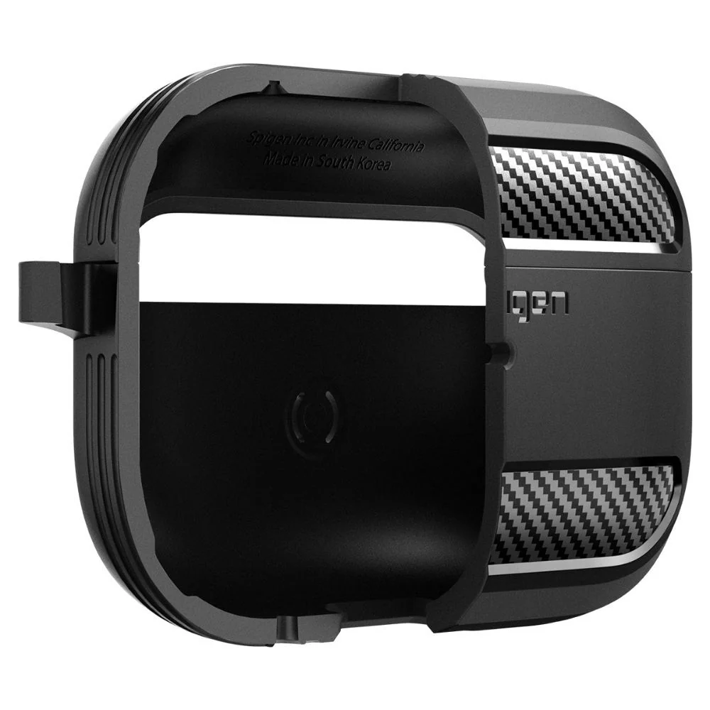 Spigen Apple AirPods Pro 2 Rugged Armor Headset and Earphone - Black - Image 3
