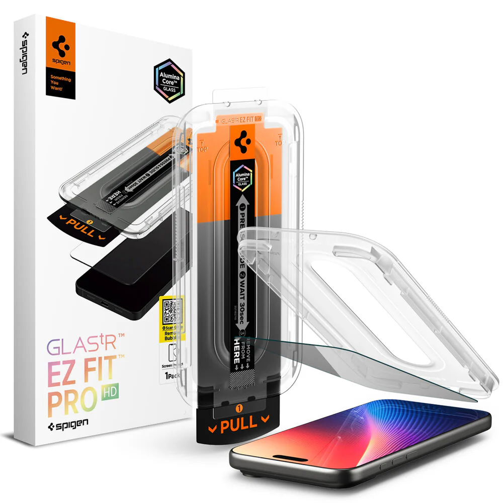 Spigen Apple iPhone 17 Pro GLAS.tR EZ Fit Pro HD Privacy Glass Screen Protector - Black