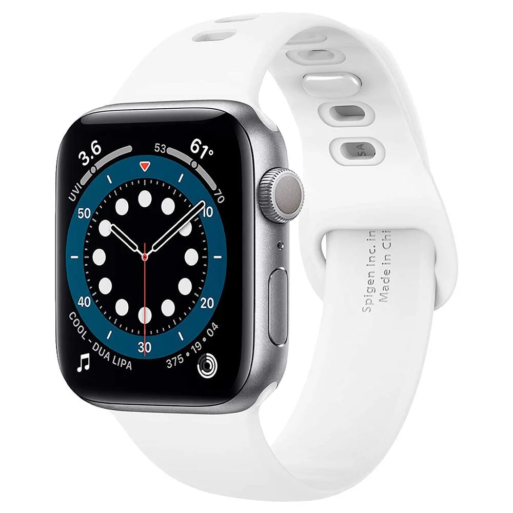 Spigen Apple Watch 42-49mm Silicone Fit Wristband (White)