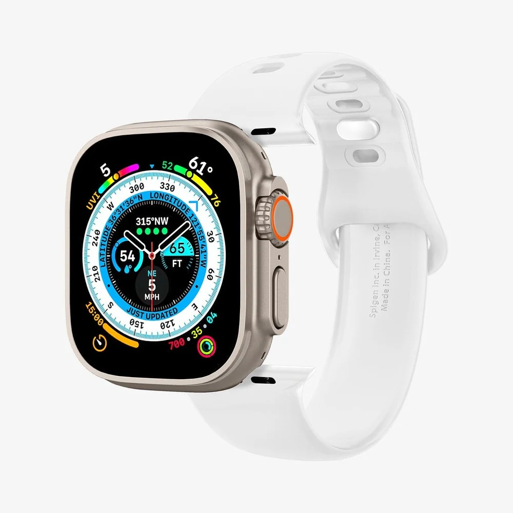 Spigen Apple Watch 42-49mm Silicone Fit Wristband (White) - Image 3