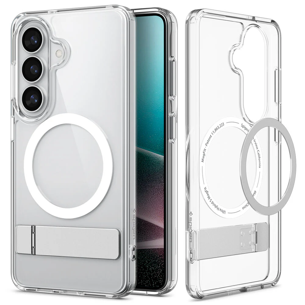 Spigen Galaxy S26 Plus Ultra Hybrid S (MagFit) Case (Clear Case / White Ring) - Image 4