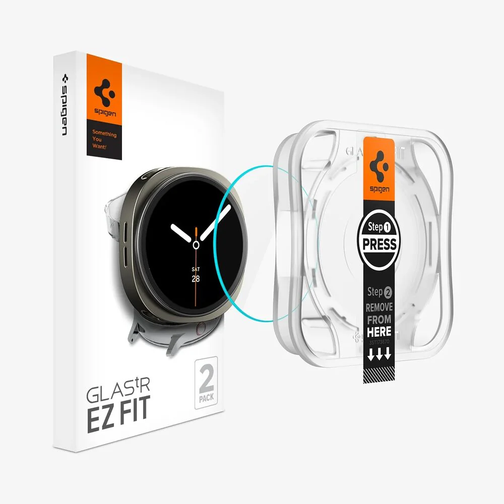 Spigen Galaxy Watch 8 44mm GLAS.tR EZ Fit Glass Screen Protector 2PCS (Clear)
