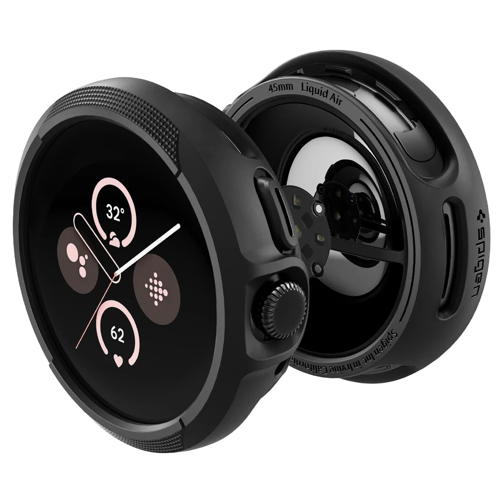 Spigen Google Pixel Watch 3 45mm Liquid Air Case - Black - Image 4