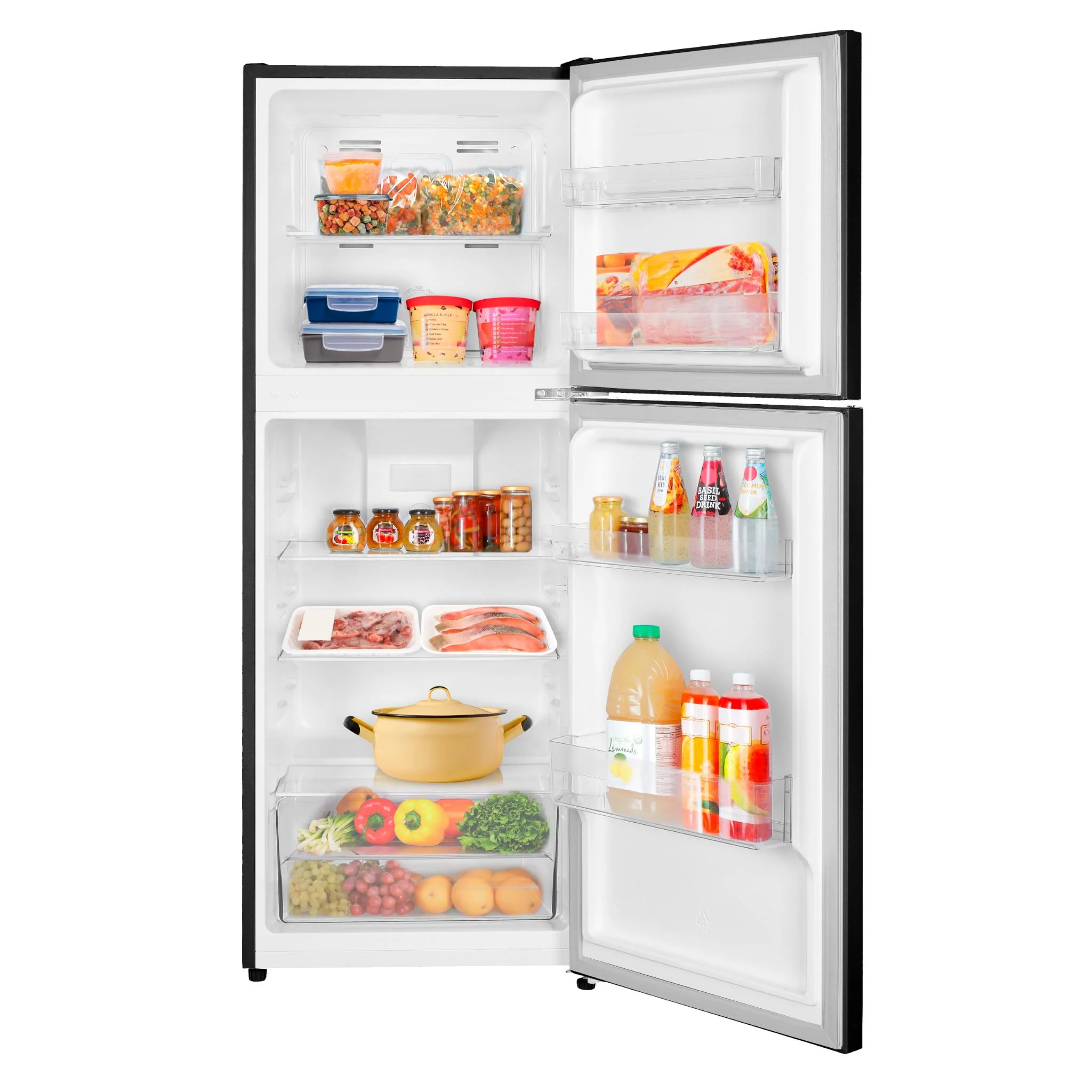 TCL P220TMB 197L Top Mount Fridge (Black) - Image 2