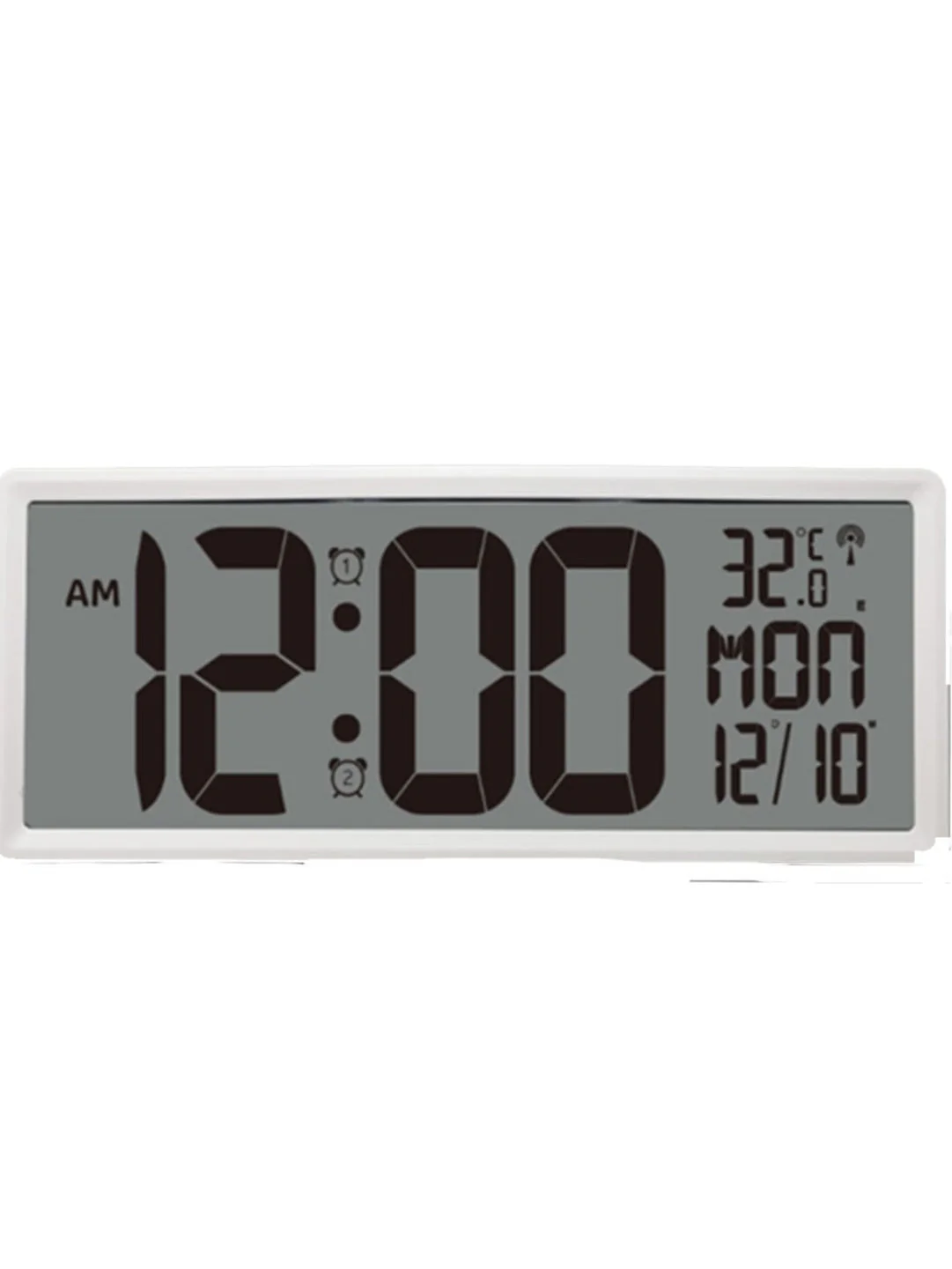 TESA WT9552 Large Digital LCD Wall Clock with Indoor Temp and Date