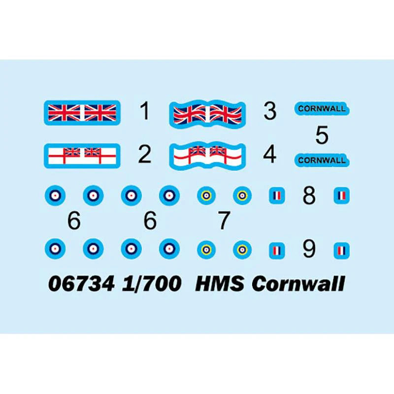 Trumpeter 1/700 HMS Cornwall - Image 3