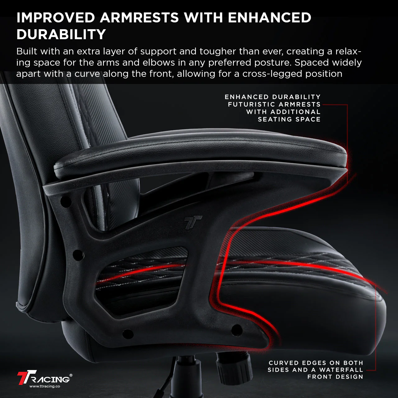 TTRacing Duo V4 Gaming Chair (Red) - Image 5