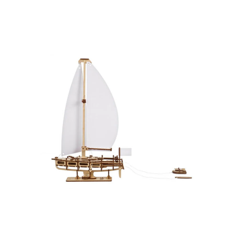 Ukraine Made Ugears Ocean Beauty Yacht Mechanical Wooden 3D Puzzle Model Kit - Image 2