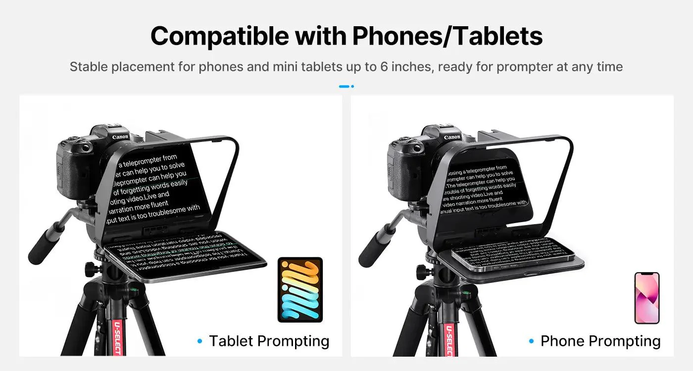 Ulanzi RT02 Universal Teleprompter for Tablets and Smartphones - Image 5