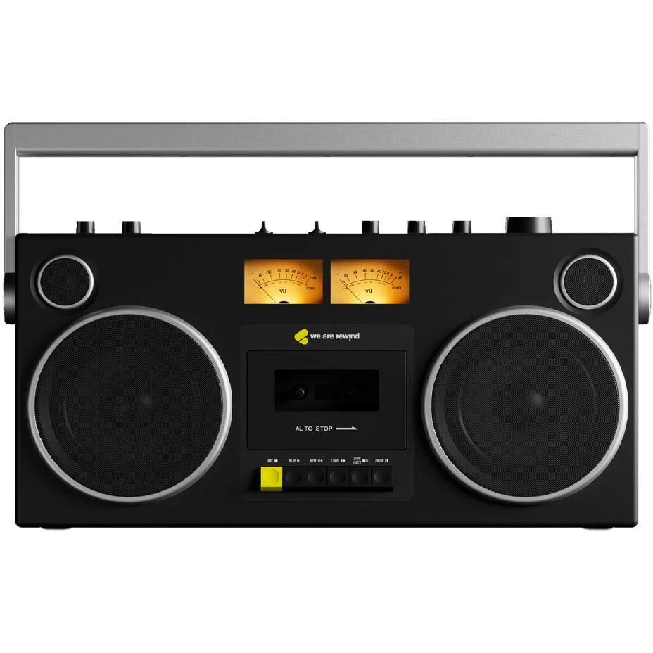 We Are Rewind Getto Blaster Cassette Player & Recorder (Curtis Black)