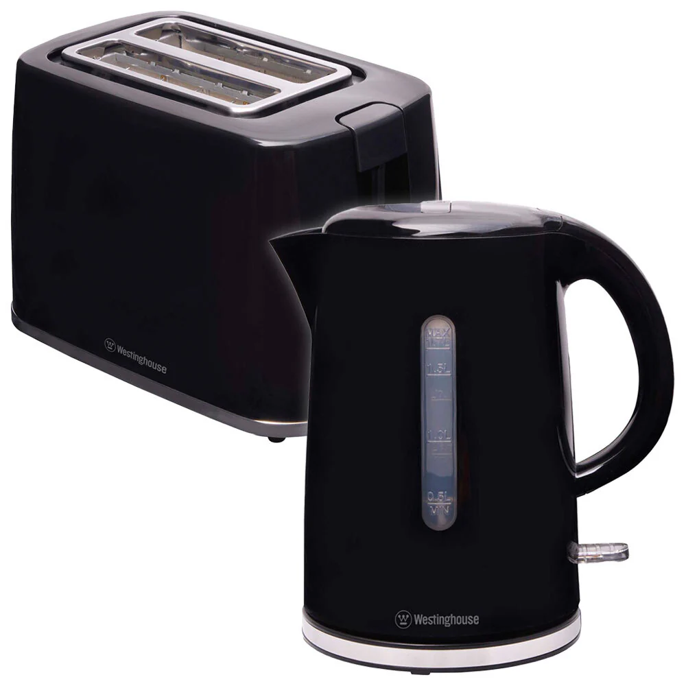 Westinghouse Kettle & Toaster Set - Black