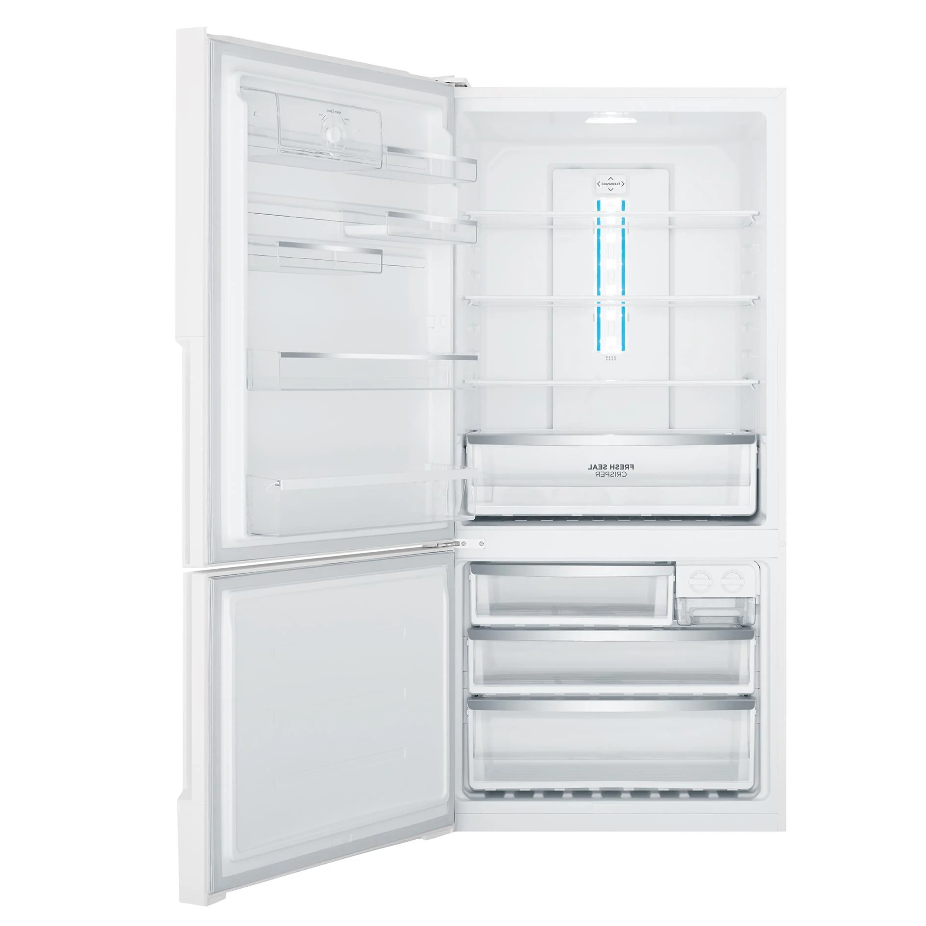 Westinghouse WBE5300WC-L 496L Bottom Mount Fridge (White) [Left] - Image 2