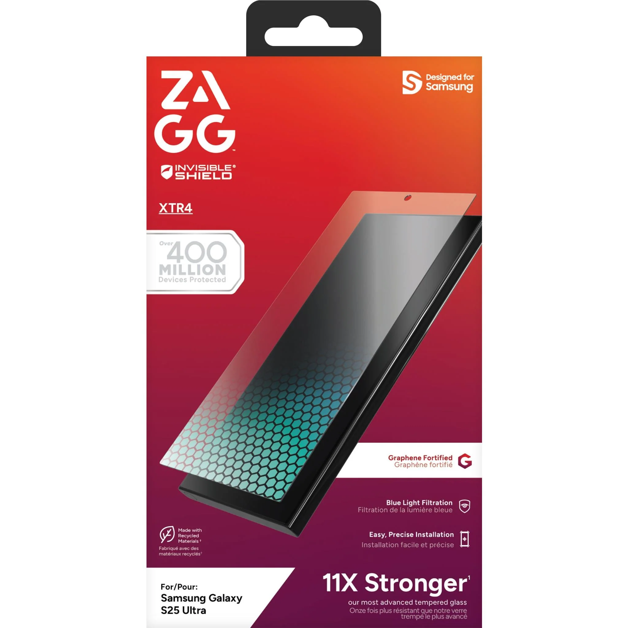 ZAGG InvisibleShield Glass XTR4 Screen Protector for Galaxy S25 Ultra